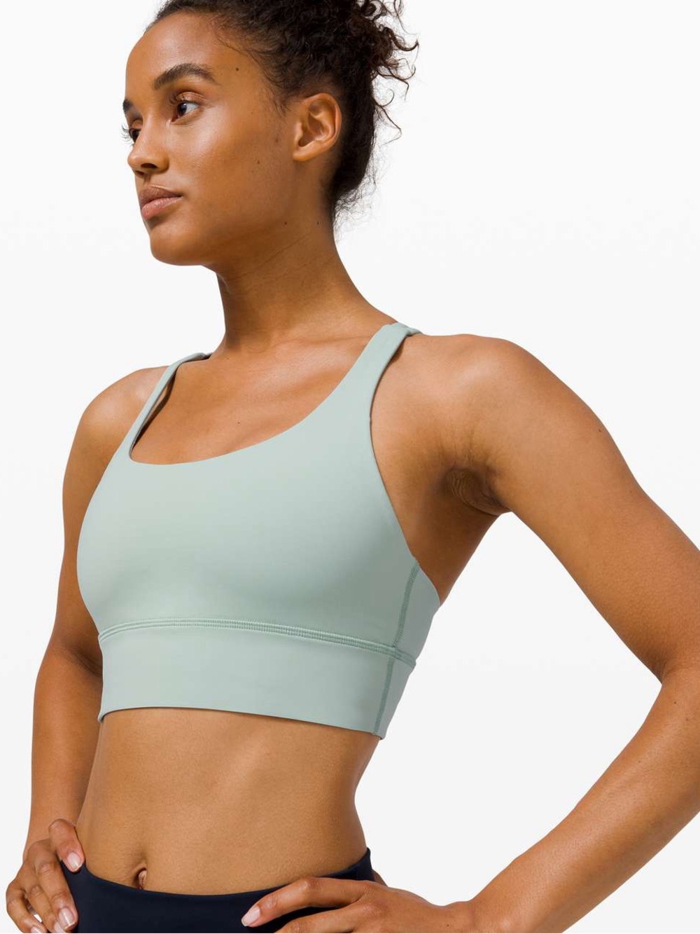 Lululemon Energy Long Line Training Sports Bra  Womens Small Light Green